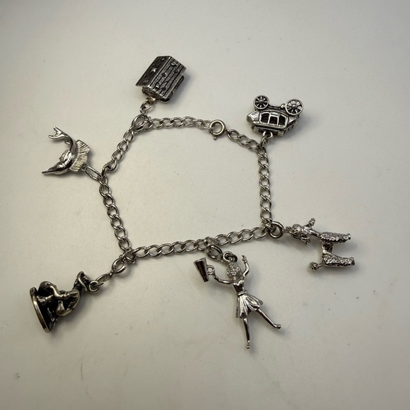 Jewelry - Vintage Knott’s Berry Farm Sterling Silver Charm Bracelet 7”
